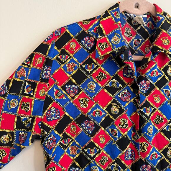 Vintage Pendleton Equestrian Shirt Womens 6 Red Button Up Long Sleeve Preppy - Picture 6 of 6